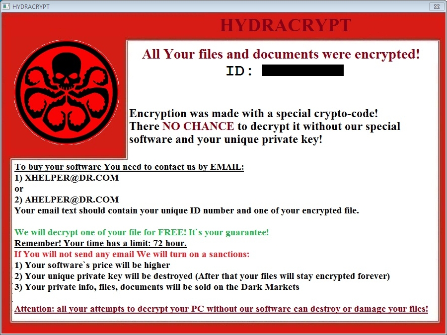 HydraCrypt Ransomware