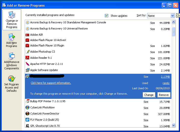 Step 12 Control panel How to Remove Malware From Windows XP