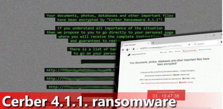 Cerber 4.1.1 Ransomware note