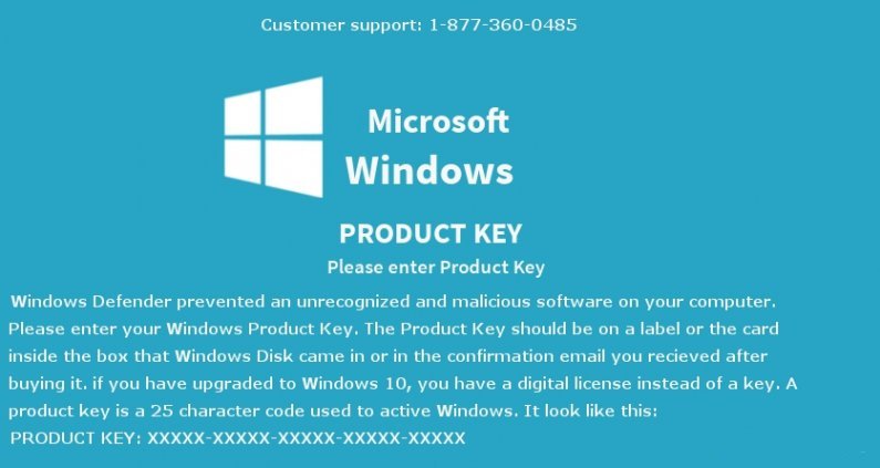 Windows Defender Prevented Malicious Software message