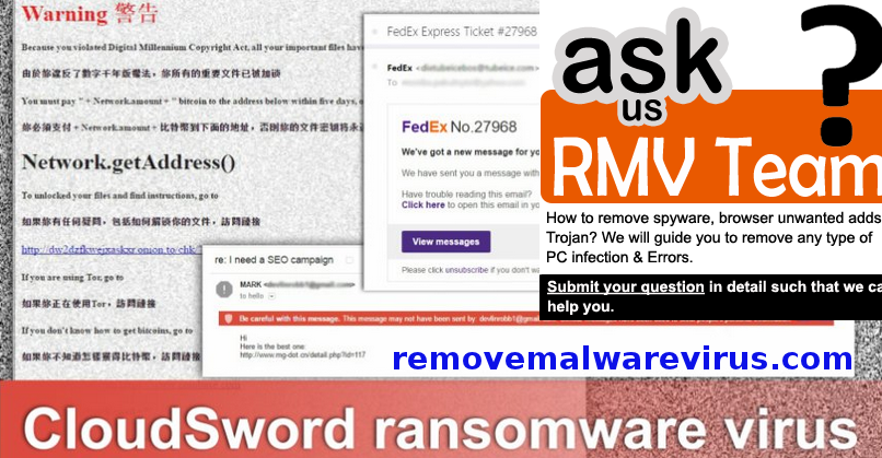 Usunięcie CloudSword Ransomware i deszyfrującego