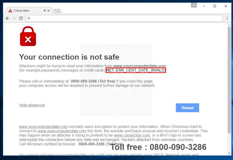 Your Connection Is Not Safe