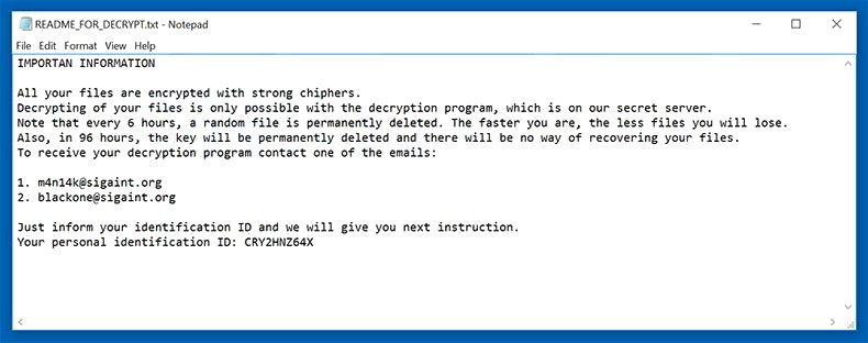 CryPy Ransomware