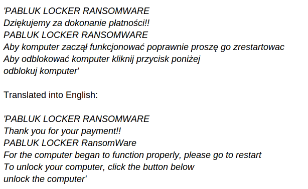 nota Pabluk Locker ransomware