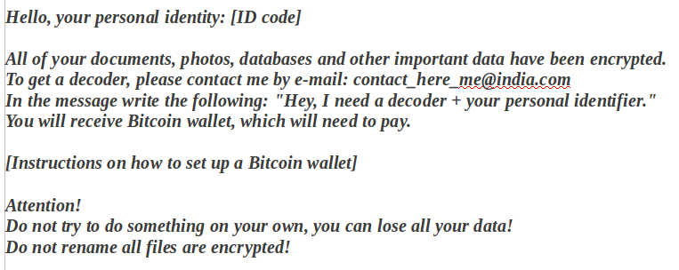 usuń Enjey Crypter ransomware