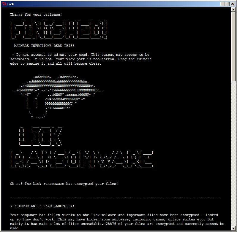 excluir Lamba ransomware