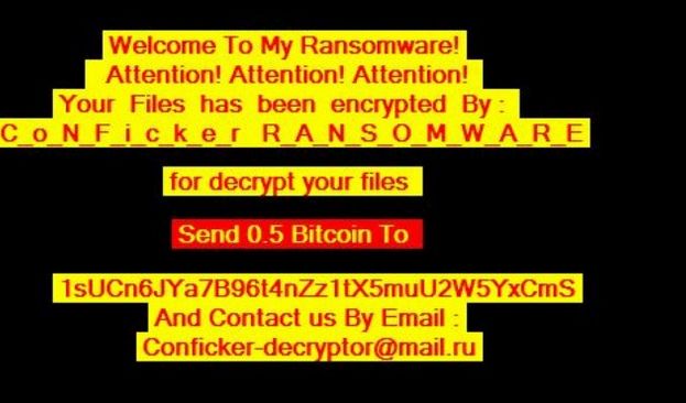 rimuovere Conficker ransomware