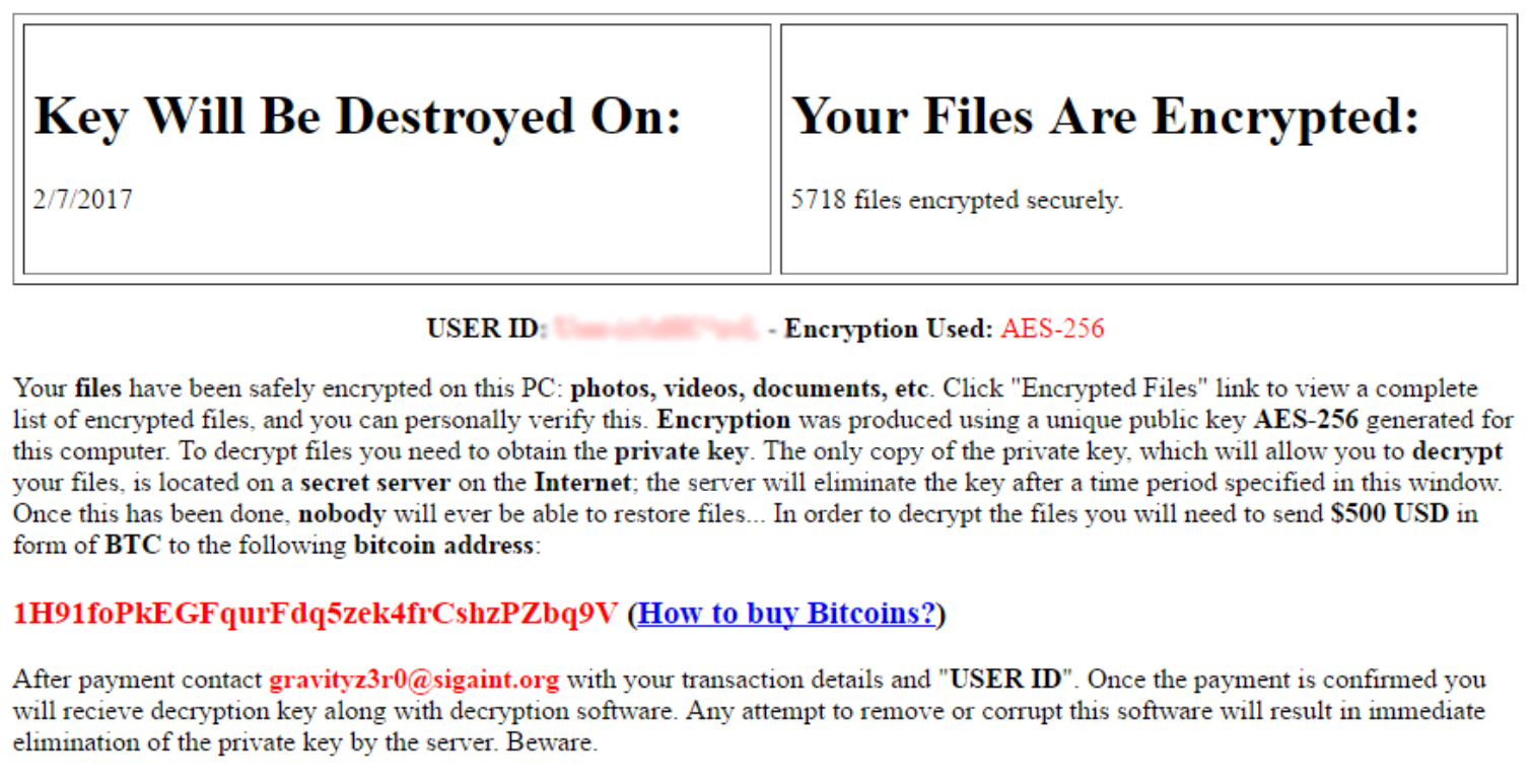 .Firecrypt Erweiterung ransomware