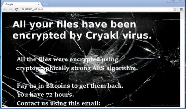 Cryakl Ransomware