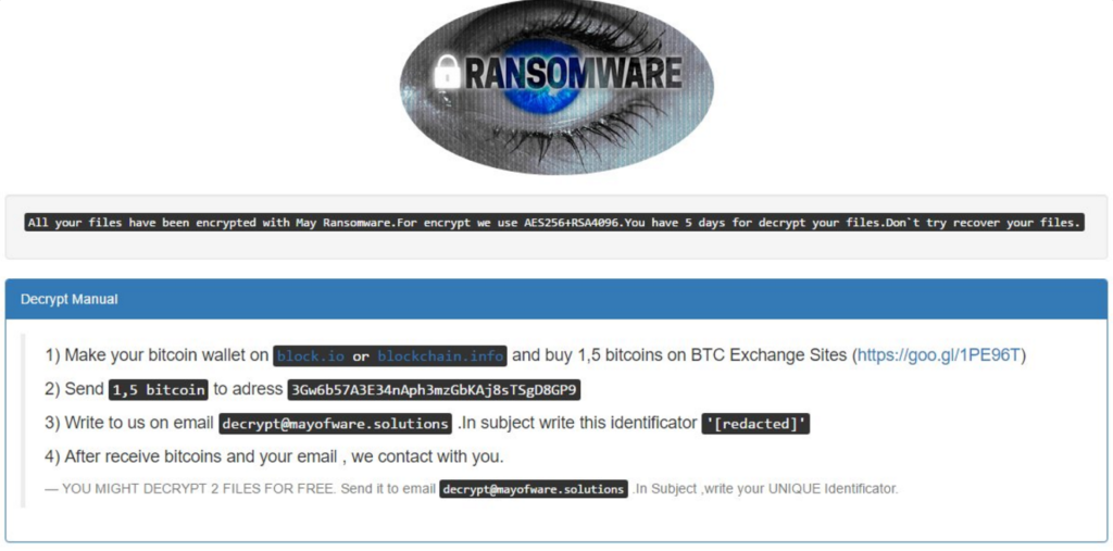 Delete Maysomware Ransomware