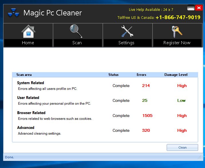 Disinstallare Magic PC Cleaner