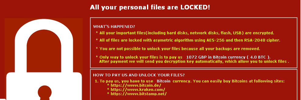 uninstall Wana Decrypt0r 3.0 Ransomware