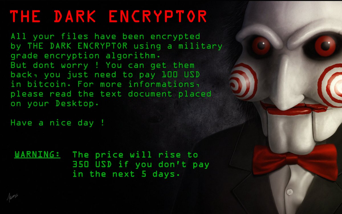Usuń ransomware TheDarkEncryptor