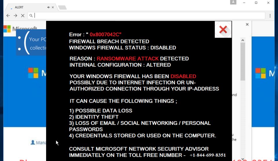 Entfernen Firewall Breach erkannte Pop-ups
