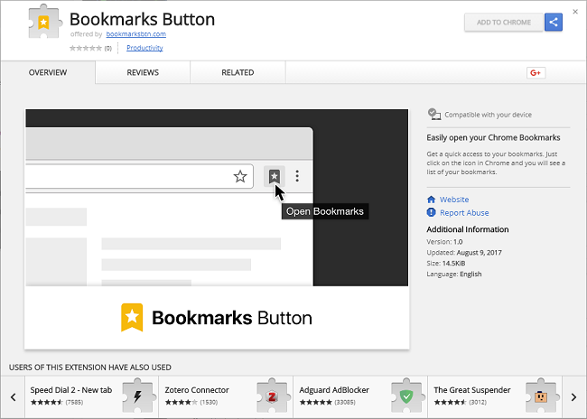 remove Bookmarks Button