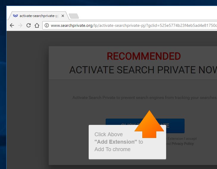remove Searchprivate.org pop-up