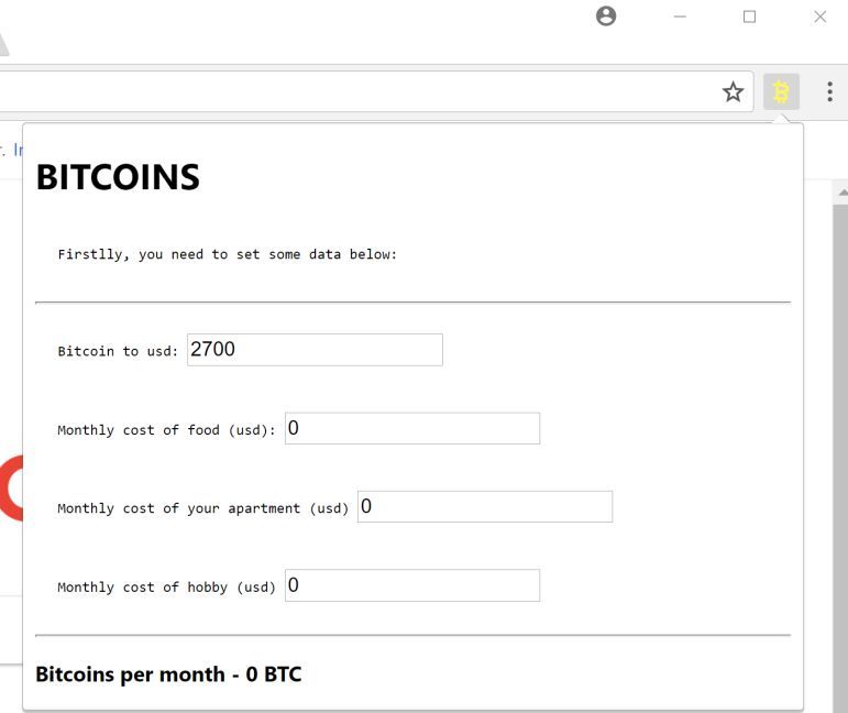 remove Bitcoins to live Extension