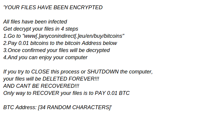 supprimer Exolock Ransomware