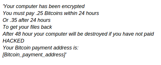 supprimer HACKED Ransomware