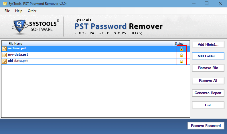 BEST tool for pst password Recuperação