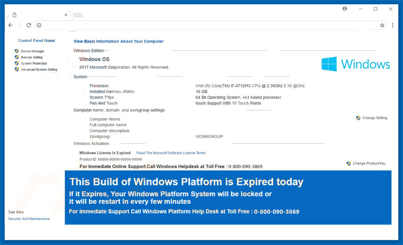 This Build of Windows Platform is Expired Today