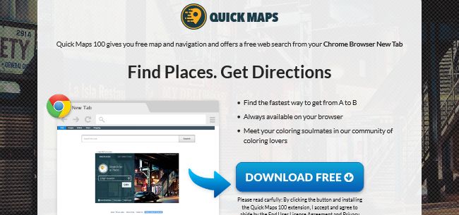 Barre d'outils Quick Maps 100