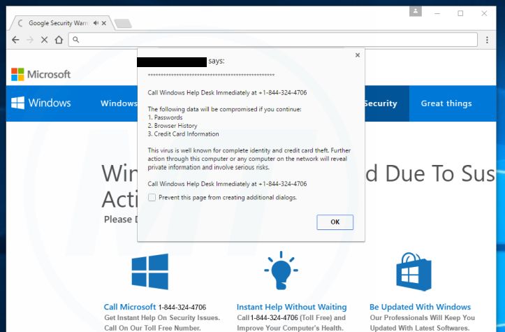 Windows-Helpdesk sofort entfernen