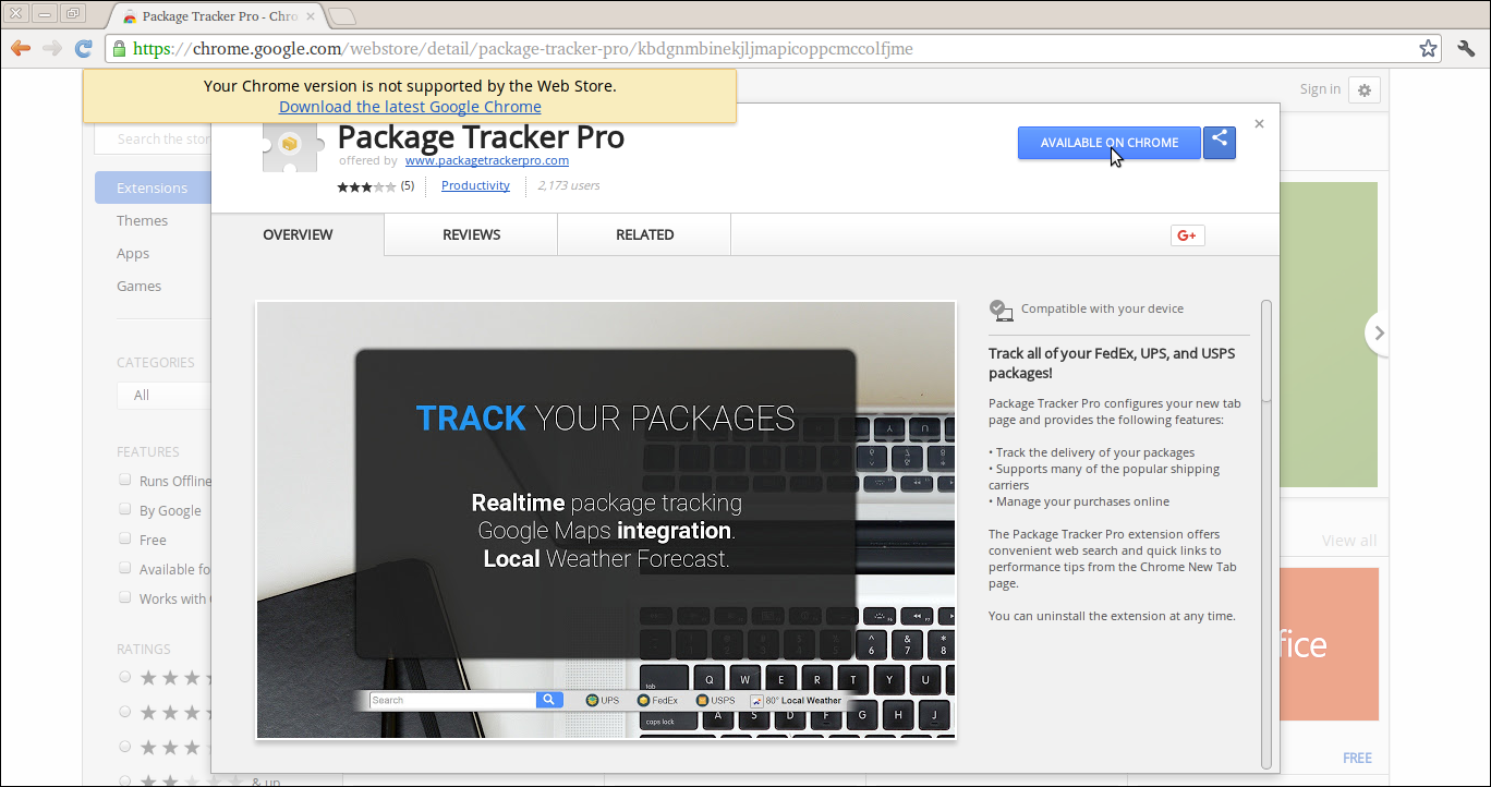 Usuń pakiet Tracker Pro