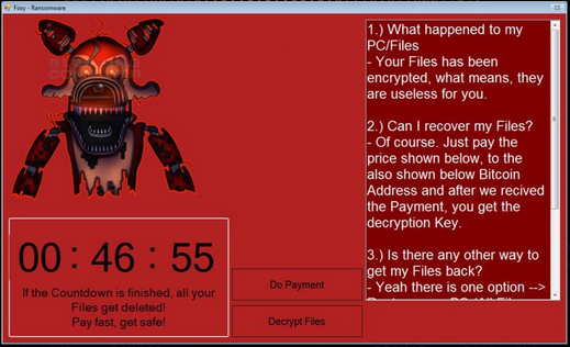 supprimer Foxy Ransomware