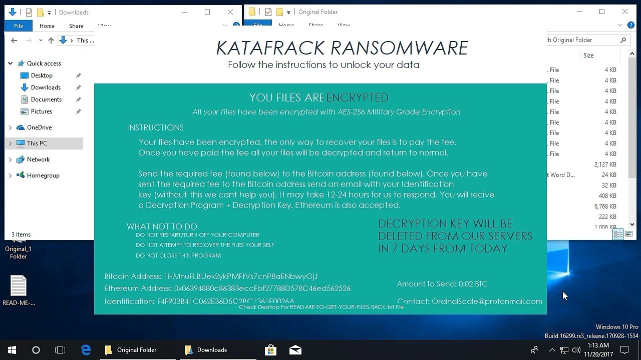usuń Katafrack Ransomware