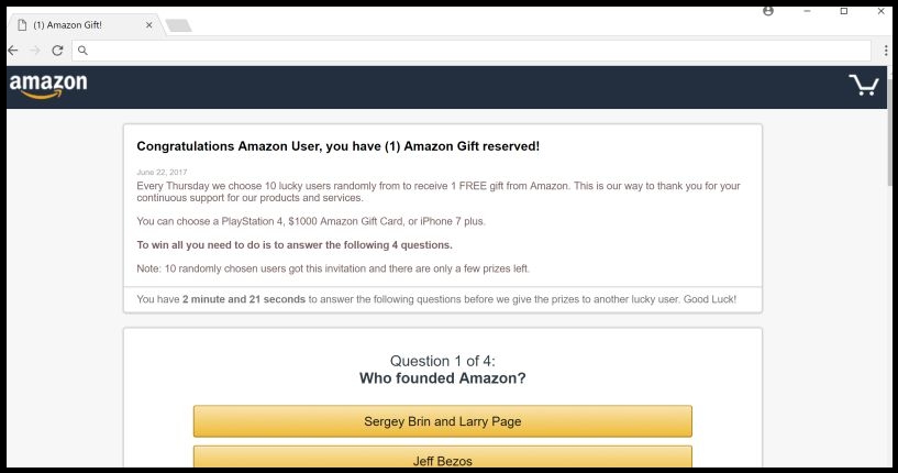 1000 Scam carta regalo Amazon