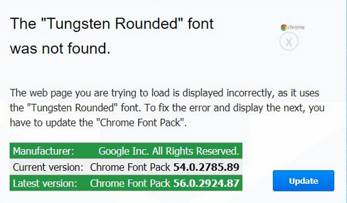 The Tungsten Rounded font was not found