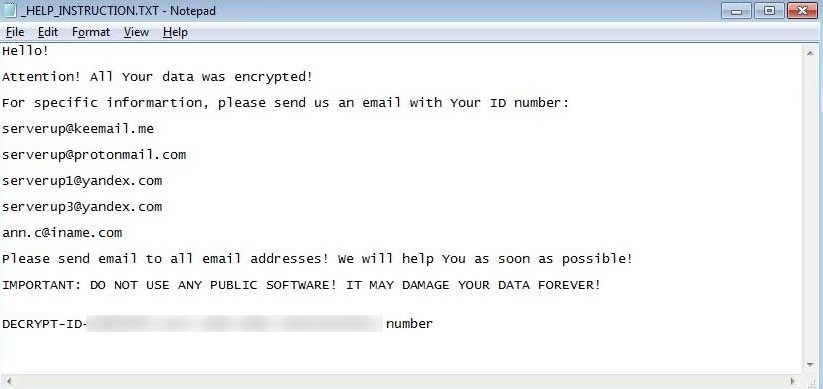 remove SERVER Cryptomix Ransomware