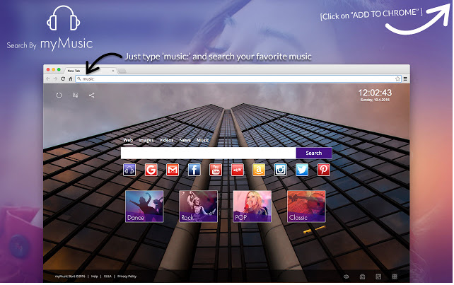 rimuovere Search By myMusic Extension
