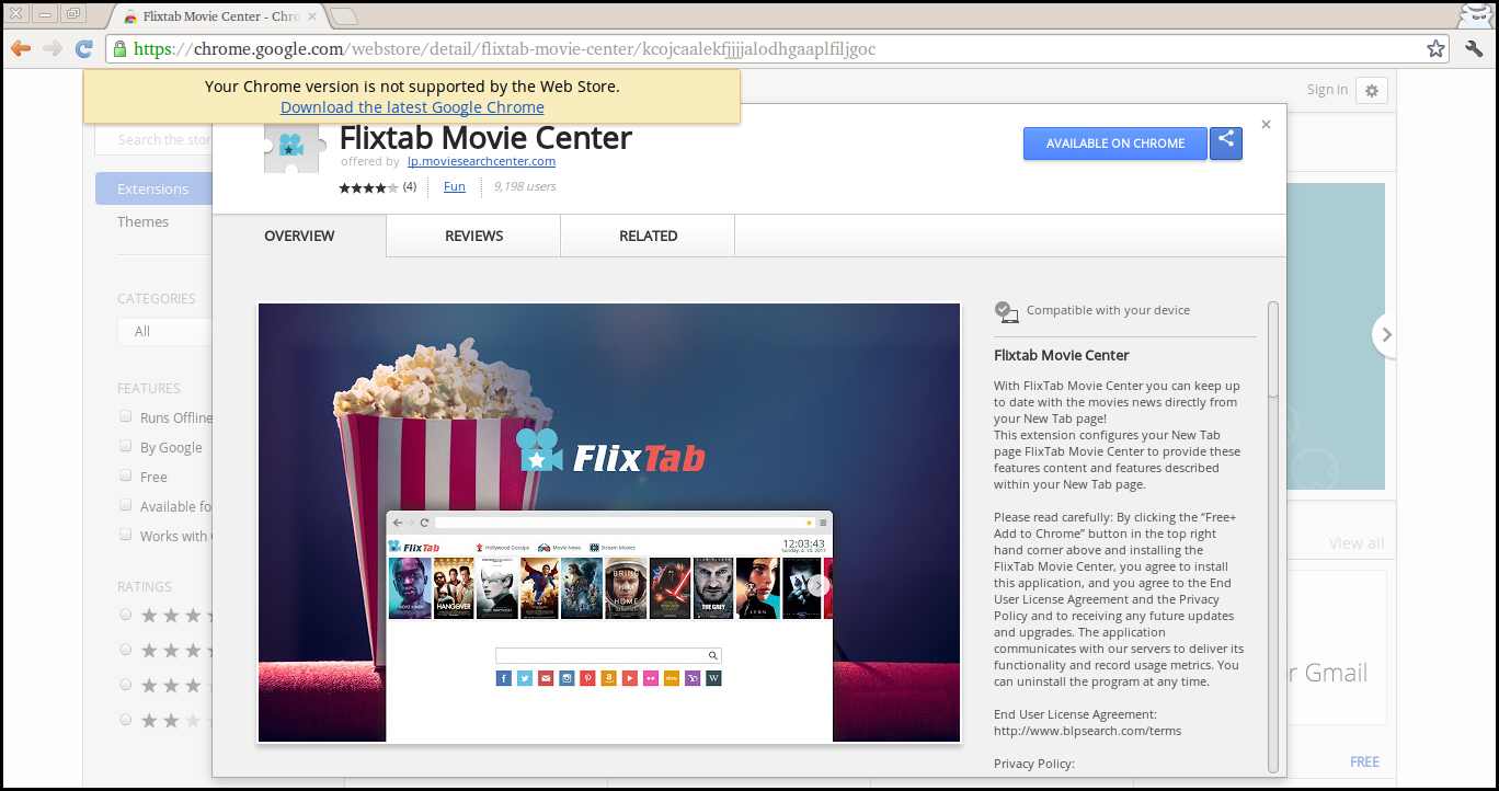Delete Flixtab Movie Center