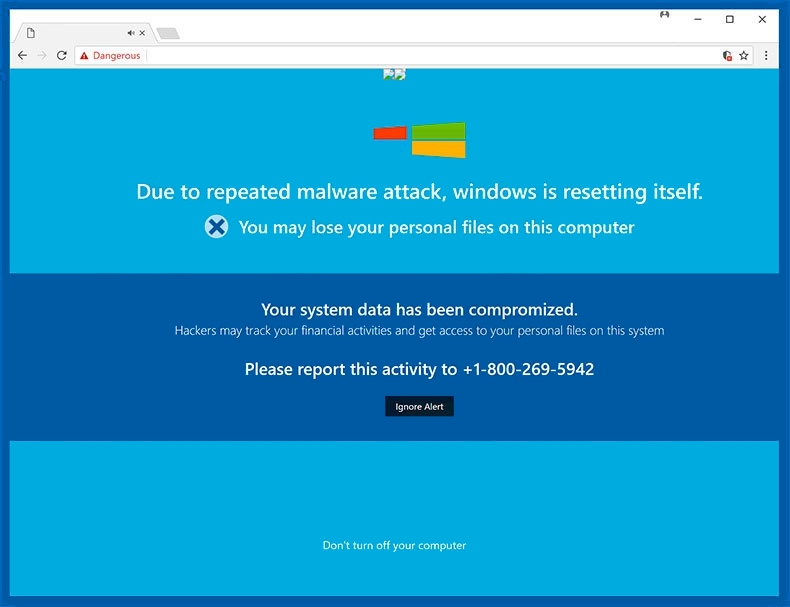 Delete Windows Is Resetting Itself pop-ups