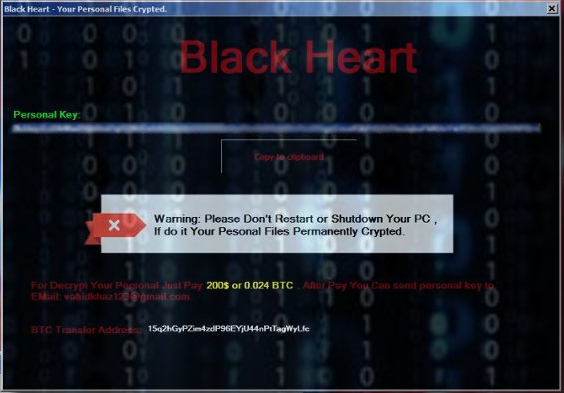 BlackHeart ransomware