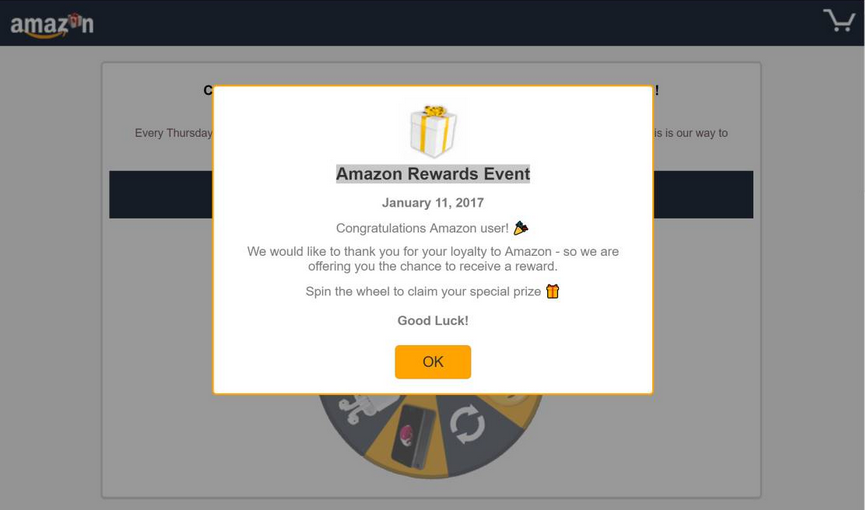 Estafa del evento Amazon Rewards