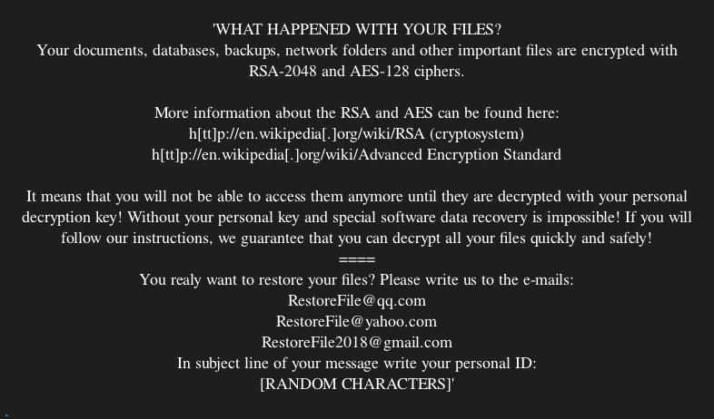 Ransom Note of .MTXLOCK File Extension Ransomware