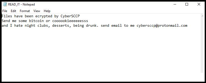 CyberSCCP Crypto Ransomware