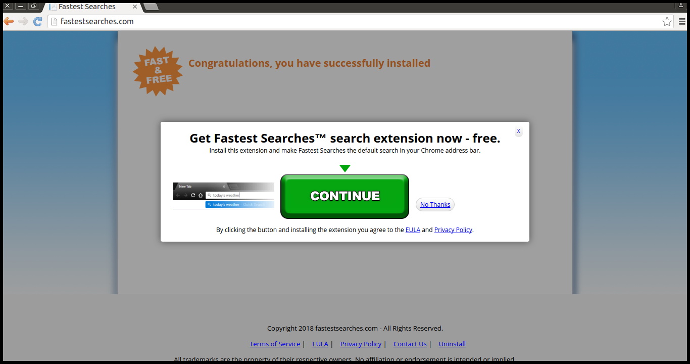 Delete Fastest Searches Extension