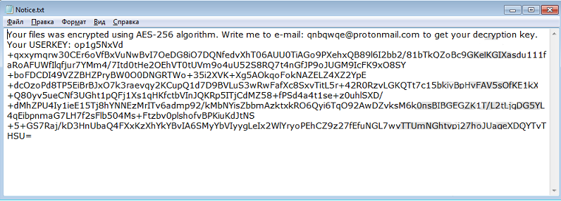 Ransom Note of Qnbqw Ransomware