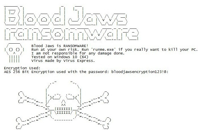 Löschen Sie BloodJaws Ransomware