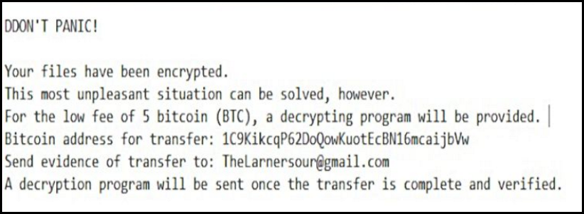 Ransom Note of SARansom Ransomware