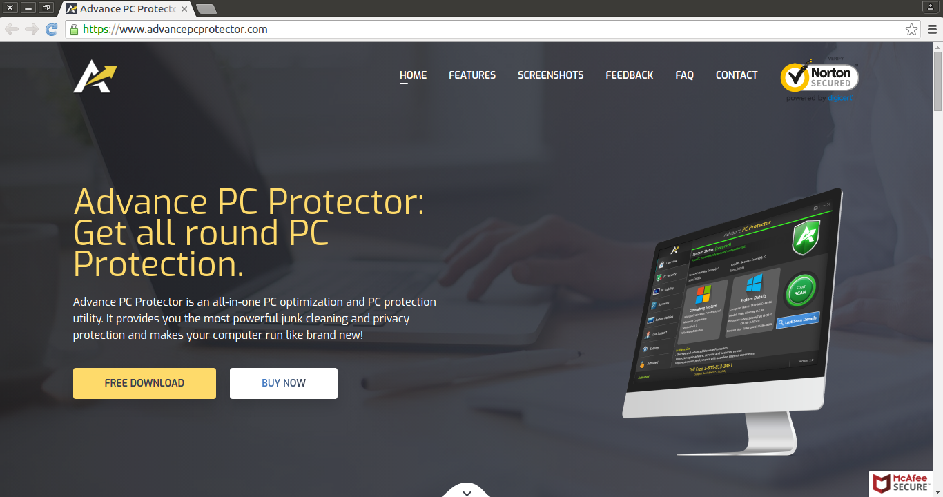 Löschen Sie Advance PC Protector