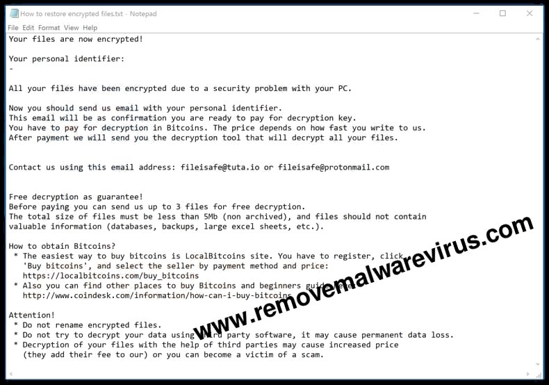 Ransom Note of IronHead Ransomware