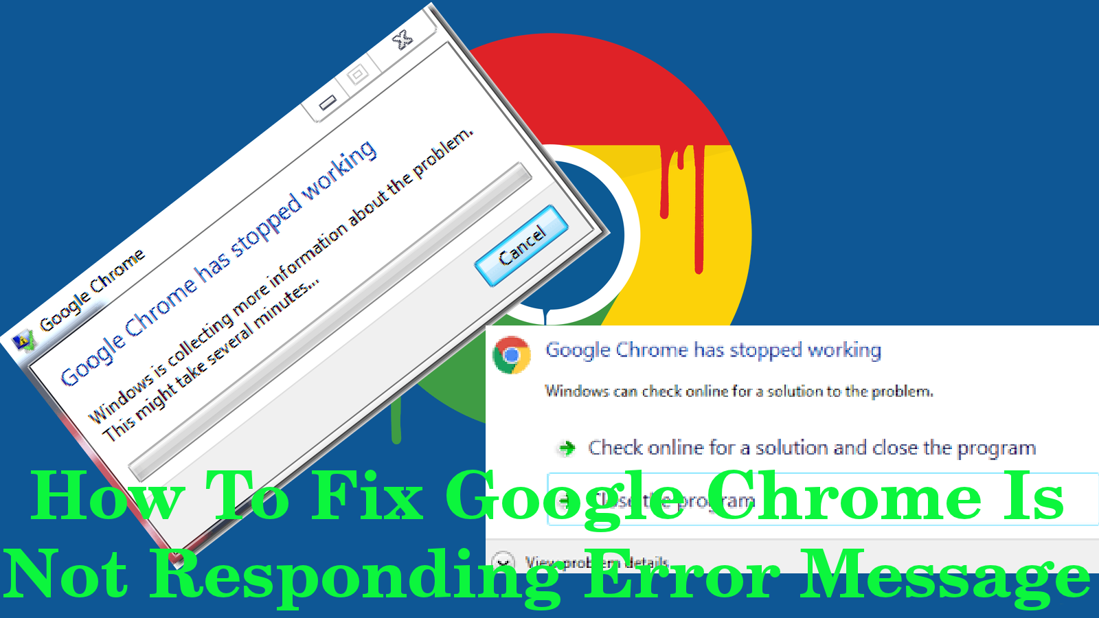 Fix Google Chrome is not responding error message