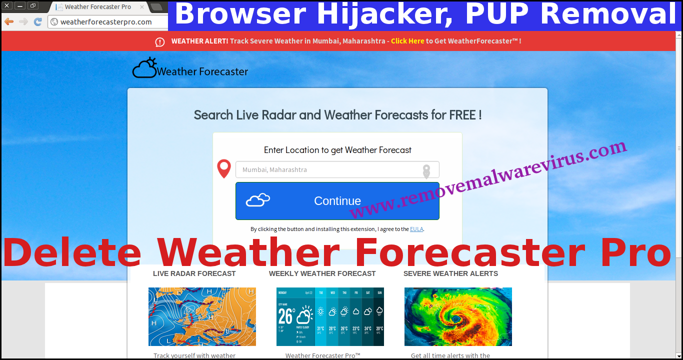 Löschen Sie Weather Forecaster Pro